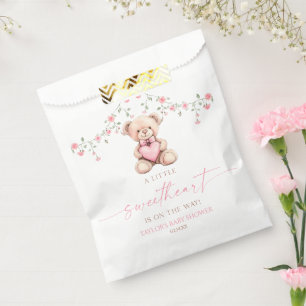 Sacolinha Um Ursinho Teddy Rosa Pequeno Querido Chuveirinho 