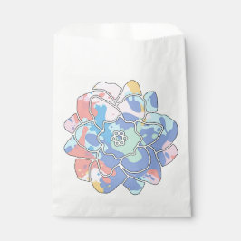 Sacolinha Uma flor feita de manchas de tinta