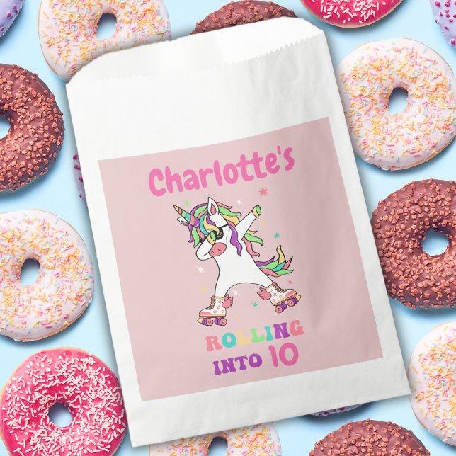 Sacolinha Unicorn Dabbing Roller Sking Aniversário (Criador carregado)