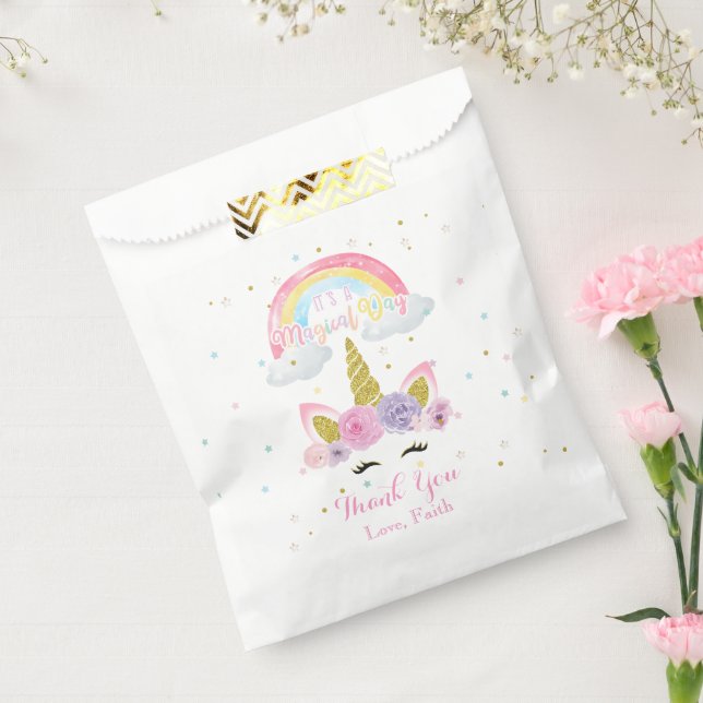 Sacolinha Unicorn Pastel Birthday Favor Bag (Selado)
