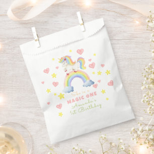 Sacolinha Unicorn Rainbow Magic One First Birday