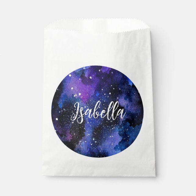 Sacolinha Universo Púrpura de Watercolor (Frente)