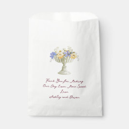 Sacolinha Urn de Jardim Tuscano Romântico com Flores Casamen