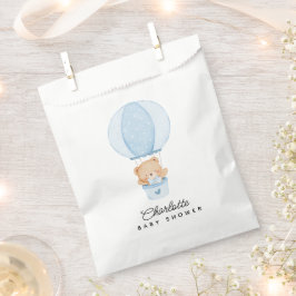Sacolinha Ursa de pelúcia simples balão azul
