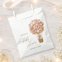 Urso, Balões Rosa, Balão de Ar Quente, Chá de fral