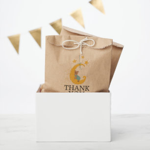 Sacolinha Urso da Moda Obrigado Churrasco de Bebê