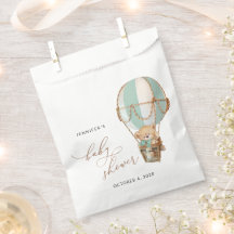 Urso de Teddy, Balão de Ar Quente Verde, Chá de fr