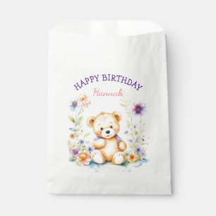 Sacolinha Urso de Teddy na Festa de aniversário das Flores