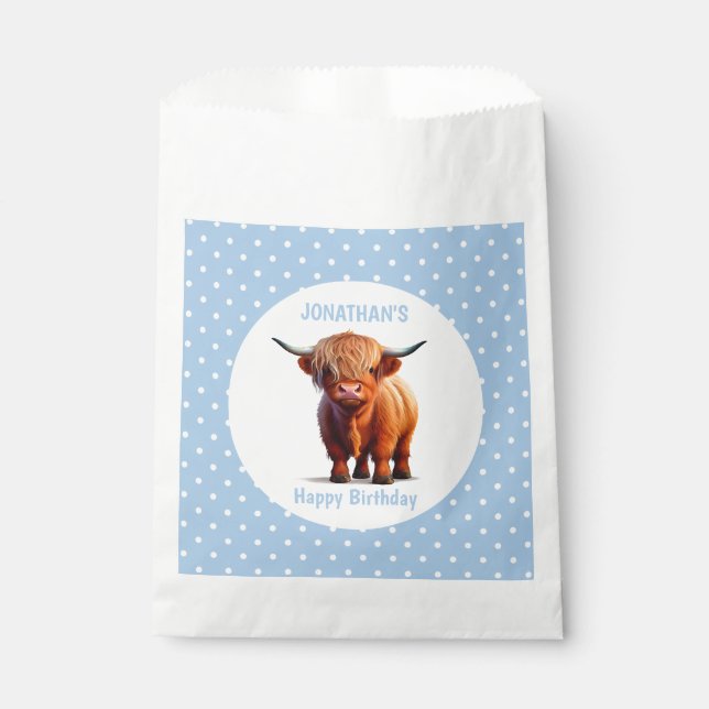 Sacolinha Vaca Highland BLUE (Frente)