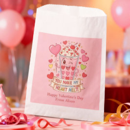 Sacolinha Valentine Personalizado de Milkshake Fofo para Sal