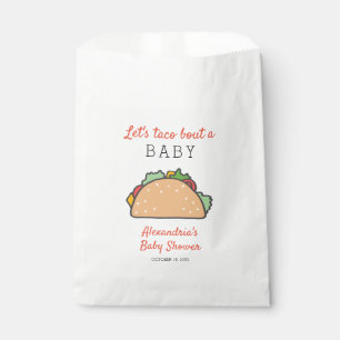 Sacolinha Vamos Taco Sobre Um Chá de fraldas