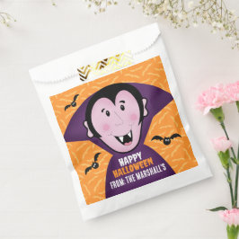 Sacolinha Vampiro Drácula Bats Kids Feliz Dia das Bruxas
