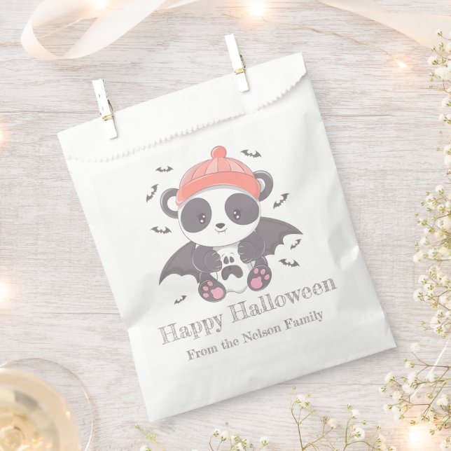 Sacolinha Vampiro Panda Bats Ghost Happy Halloween (Cortado)