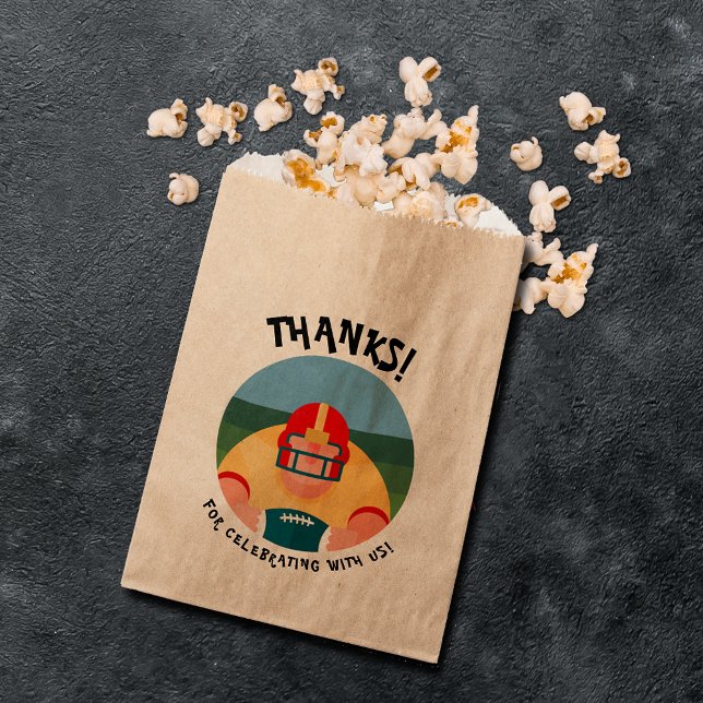 Sacolinha Ventilador do Super Esporte Jogador de Futebol (Big football player super sports fan paper favor bags)