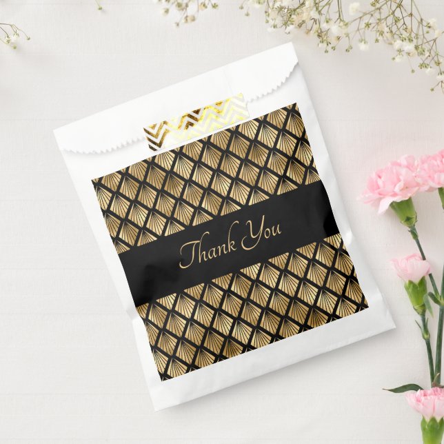 Sacolinha Ventiladores geométricos de Deco de Arte Negra e D (Selado)