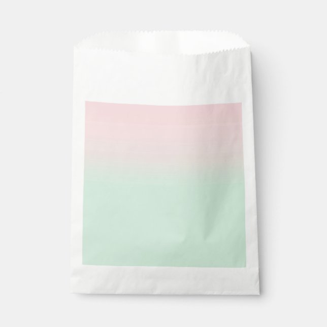 Sacolinha Verde de Gradiente Rosa Cinza Estético de Pastel (Frente)