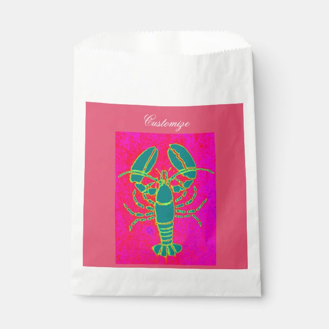 Sacolinha vermelhos de lagosta verde (Frente)