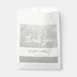 Sacolinha Vestido de Prata Brilhante Elegante, Favor Bag