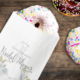 Sacolinha Vestido Floral Azul chá de panela Dusty