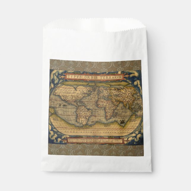 Sacolinha Viagem do Mapa Mundial Antiquado Ortelius Europa (Frente)