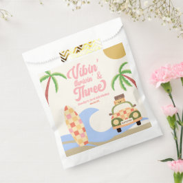 Sacolinha Vibin' e três Surf cor-de-rosa aniversário de 3 an
