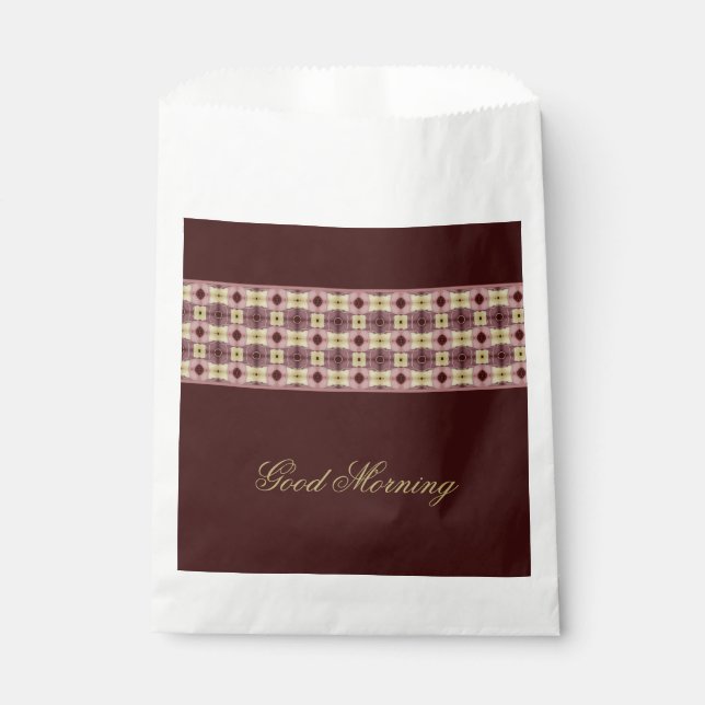 Sacolinha Vinho Escuro Com Rosa (Frente)