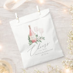 Sacolinha Vinho Rosa de Aquarela Vinho Botânico Ama<br><div class="desc">Estas elegantes bolsas de provando de vinho são perfeitas para chás de panela, festas de noivado ou jantadas de ensaio alojadas numa adega, sala de provando ou vinhedo. A design apresenta uma garrafa de vinho rosa e dois copos de vinho e adornada com folhas de eucalipto e folhagem de cor...</div>