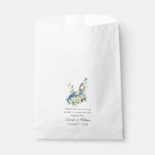 Sacolinha Vintage Blue Birds - Saco de Favor de Casamento Pe