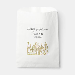 Sacolinha Vintage Heraldic Castle #2 Crest Faux Dourado