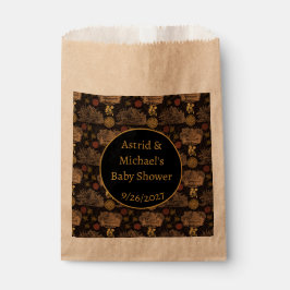 Sacolinha Vintage Honeycomb Bee Black Chá de fraldas