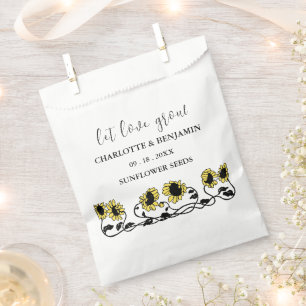 Sacolinha Vintage Let Love Cultiva Sunflower Seed Casamento