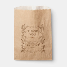 Sacolinha Vintage Library Elegant Floral Wedding