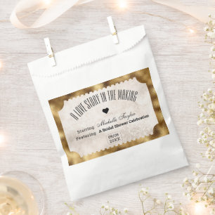 Sacolinha Vintage Movie Ticket Bridal Date Ideias Noturnas