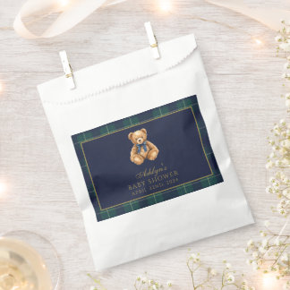 Sacolinha Vintage Polo Teddy Bear Baby Shower Favor Bag