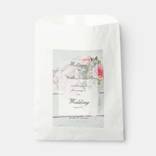 Sacolinha Vintage primavera floresce romântico casamento edi (Frente)