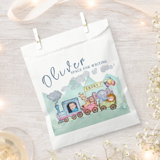 Sacolinha Vintage Train Transport Birthday (Cortado)