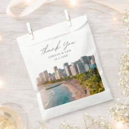 Sacolinha Waikiki Wedding Favor Foto Obrigado