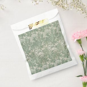 Sacolinha Wallpaper tulip William Morris verde têxtil