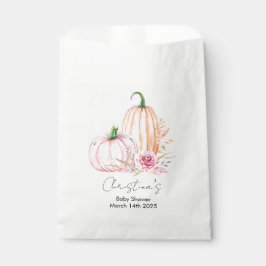Sacolinha Watercolor Boho Pumpkin Babyshower