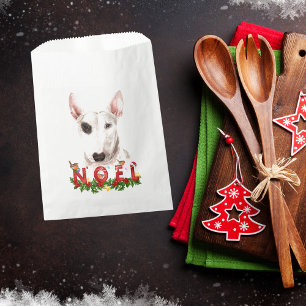 Sacolinha Watercolor Bull Terrier Noel Natal 
