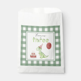 Sacolinha Watercolor Dinosaur 3rd birthday