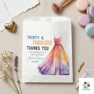 Sacolinha Watercolor Dress 30th Birthday Elegant & Feminine 