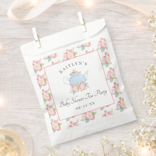 Sacolinha Watercolor Floral Tea Party CHÁ DE FRALDAS