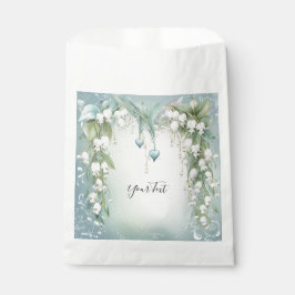 Sacolinha Watercolor Lily of the Valley Favor Bag