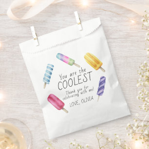Sacolinha Watercolor Summer Popsicue Aniversário obrigado vo