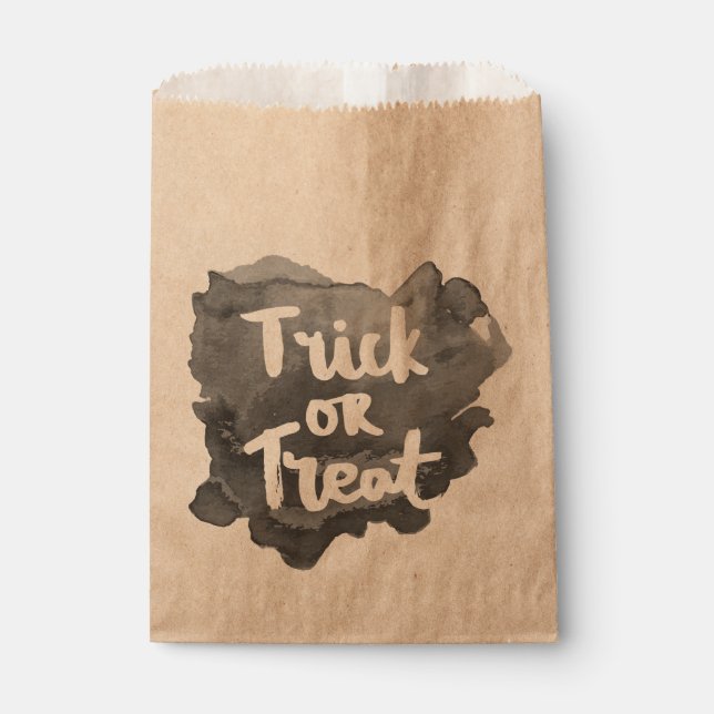Sacolinha Watercolor Trick or Treat Favor Bags (Frente)