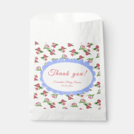 Sacolinha Watercolor vintage Flowers Baby Shower Thank you