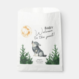 Sacolinha Watercolor Wolf Baby Shower 