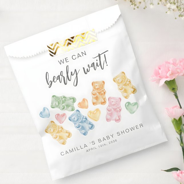 Sacolinha We Can Bearly Wait Gummy Bears Baby Shower (Criador carregado)