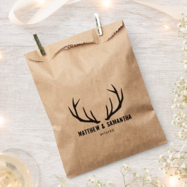 Sacolinha Wedding Favor Bag | Rustic Deer Antler